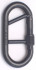 Oval– Stahlkarabiner mit geradem Steg und Schraubsteg; schwarz