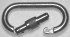 D– Stahl– Karabiner Rundstahl mit Stiftverschluss und Schraubsicherung